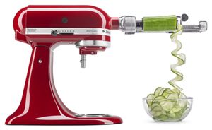 Spiralize vegetables with KitchenAid® mixer attachments.